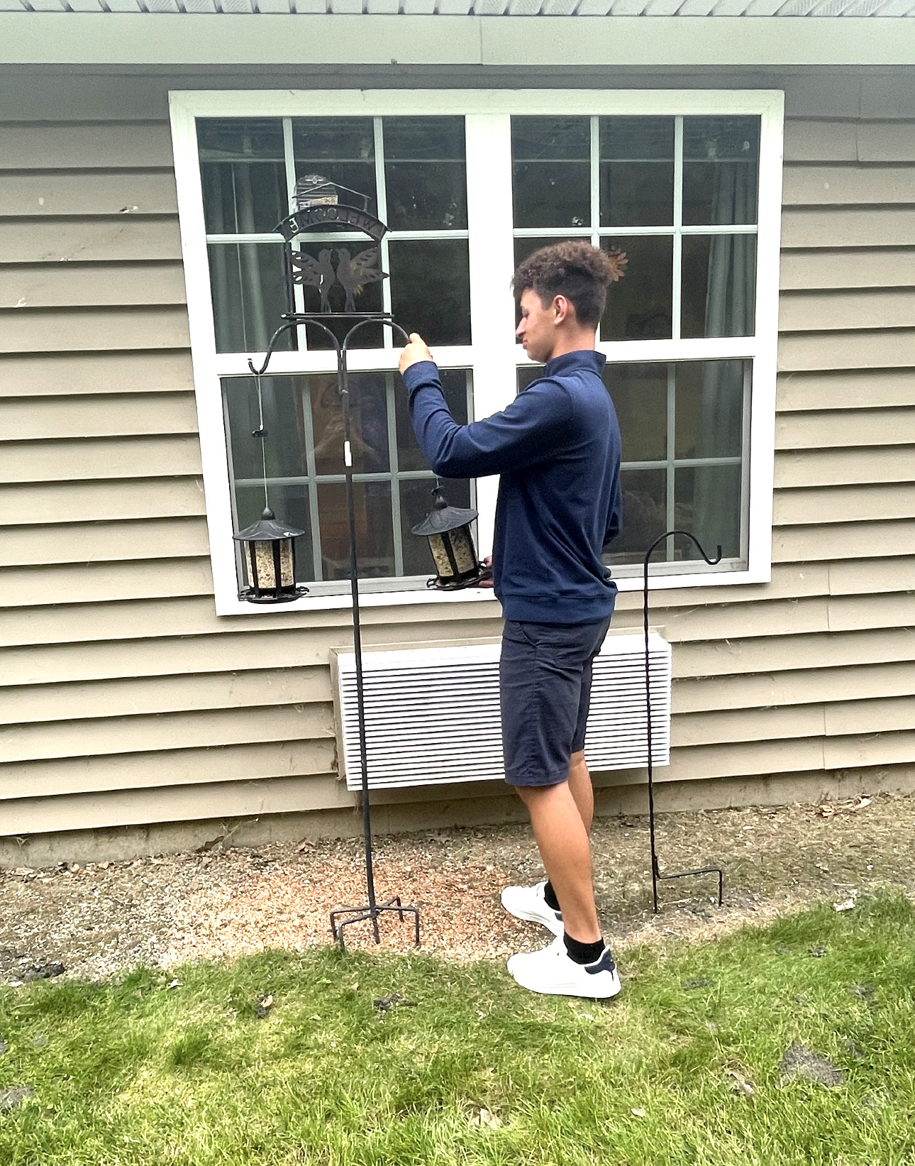 Setting up the Bird Feeders