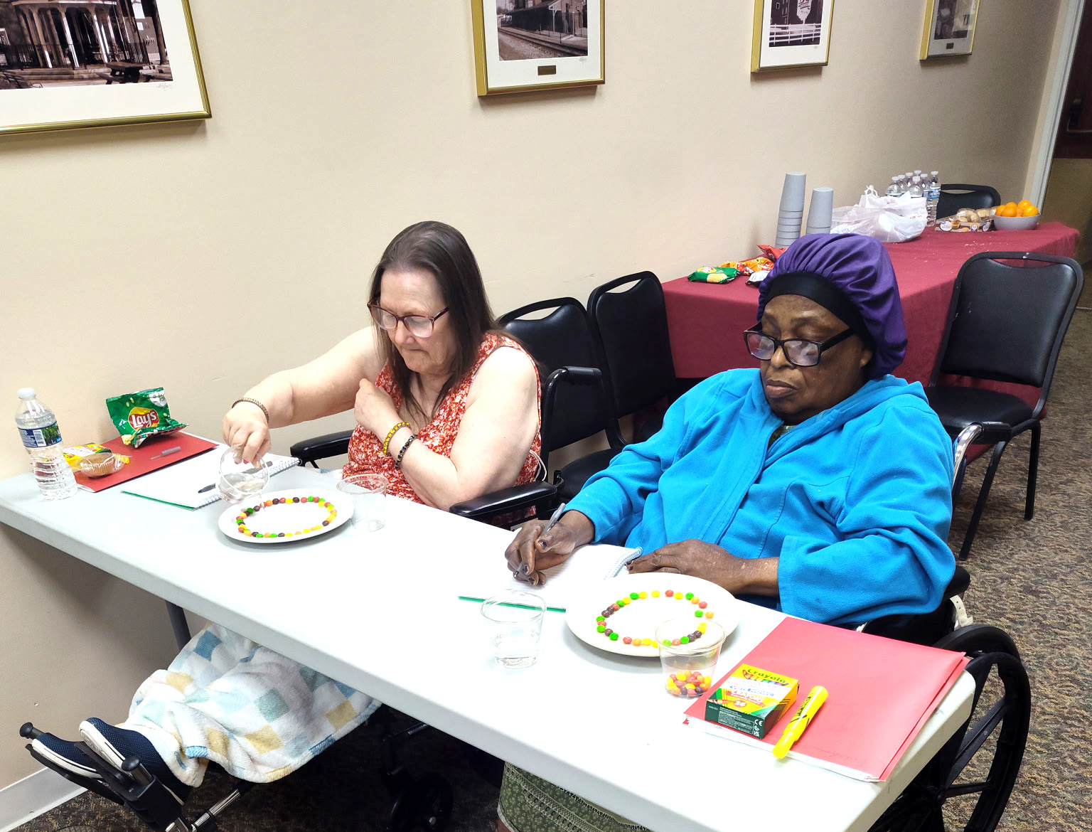 Science class at Liberty "Skittle" experiment!-8