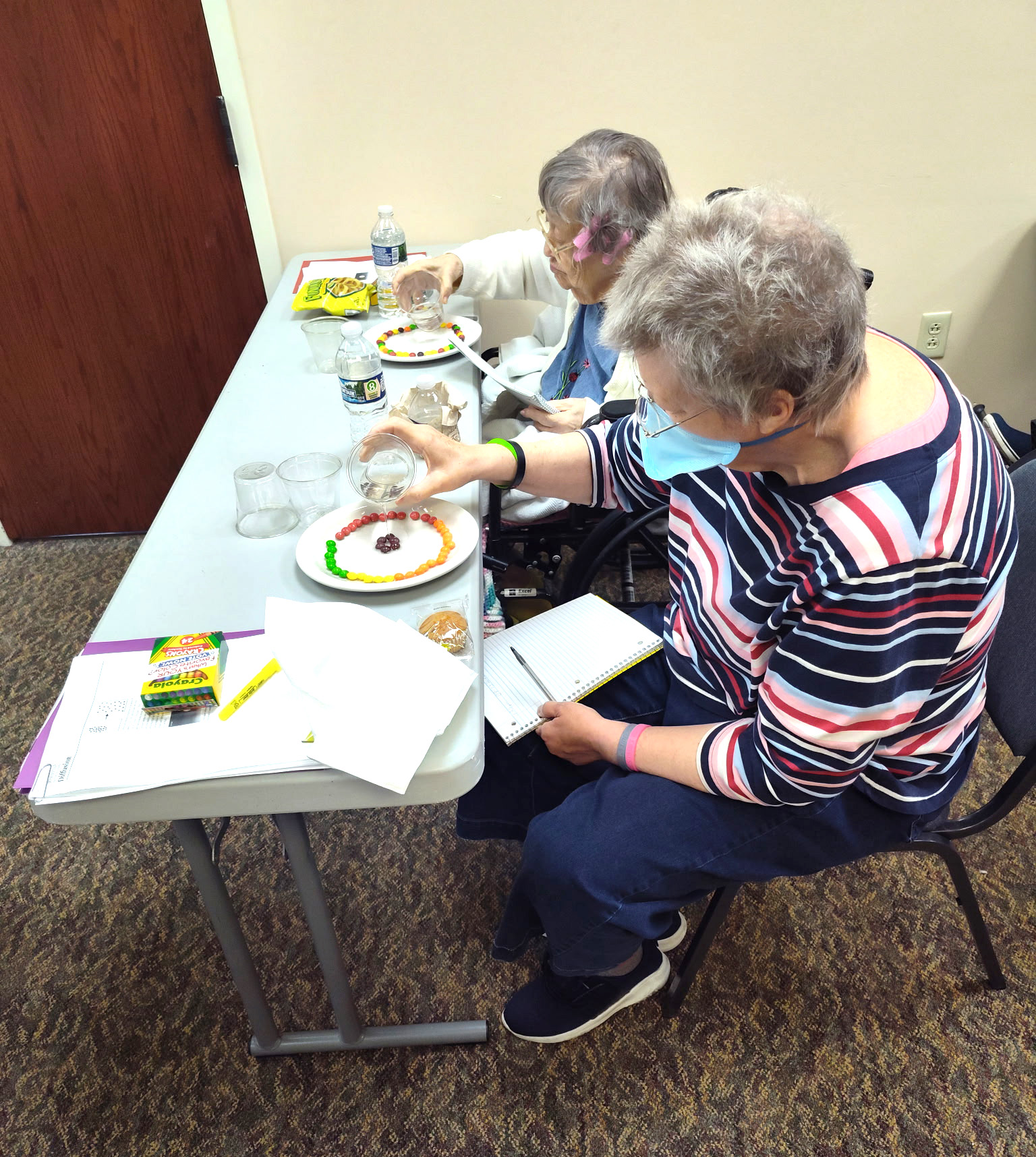 Science class at Liberty "Skittle" experiment!-12
