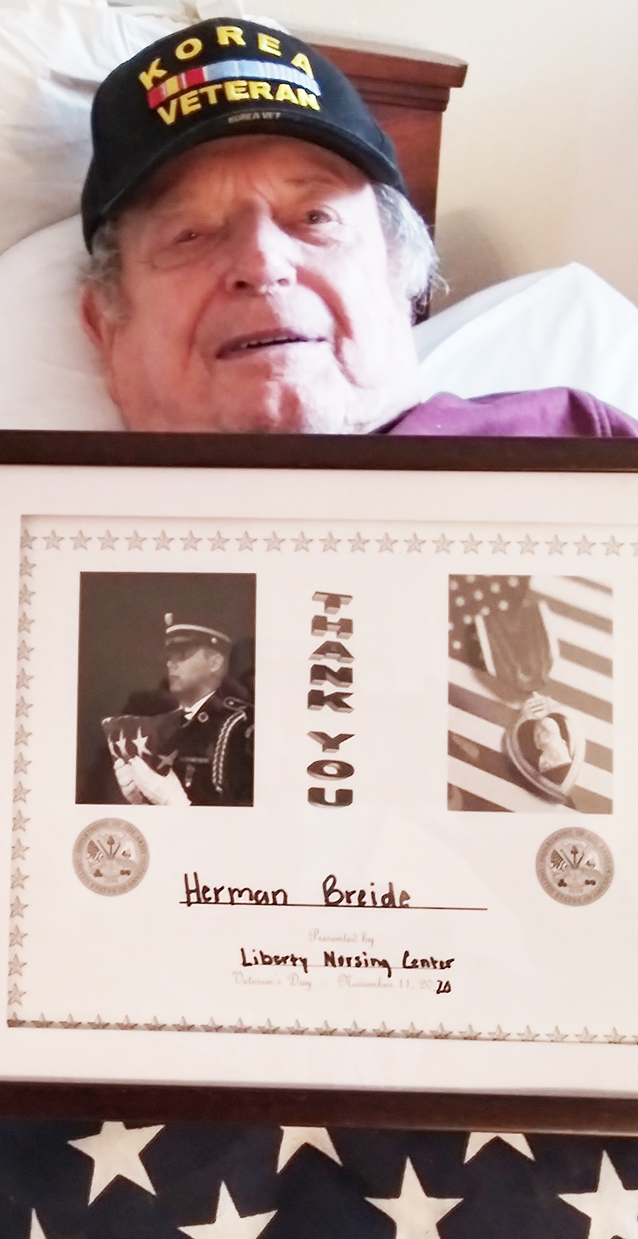 Honoring our Veteran Herman Briede on Veteran's Day