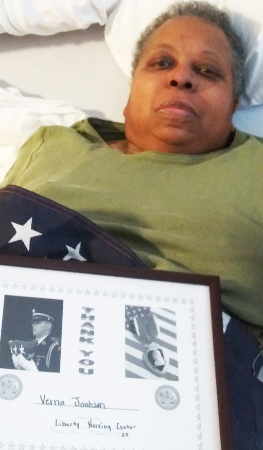 Honoring our veteran Verna Jonhson on Veteran's Day